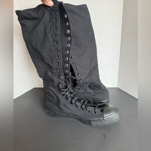 Converse XX-Hi Knee High Boots Triple Blk 
Men’s 10.5 Women’s 12.5 Lace Up Zip